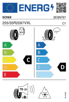 EU-label voor SONIX WINTER XPRO 888