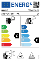 EU-label voor MAXXIS SP-5 PREMITRA ICE