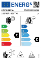 EU-label voor CONTINENTAL VIKING CONTACT 7
