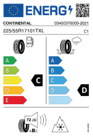 EU-label voor CONTINENTAL VIKING CONTACT 7