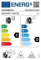 EU-label voor CONTINENTAL VIKING CONTACT 7