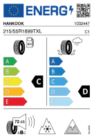 EU-label voor HANKOOK W636A WINTER I*CEPT IZ3 X SUV