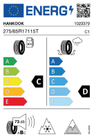 EU-label voor HANKOOK RW10 i*cept X