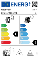 EU-label voor GOODYEAR ULTRAGRIP ICE 3