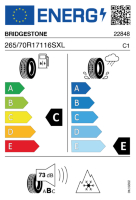 EU-label voor BRIDGESTONE DUELER A/T 001 