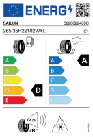 EU-label voor SAILUN ICE BLAZER ALPINE EVO2 (WSL4A)