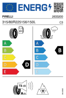 PIRELLI TR:01S  315/80 R225 156 L