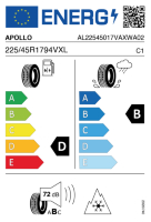 EU-label voor APOLLO ASPIRE XP WINTER
