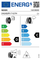 EU-label voor NEXEN WINGUARD SPORT 2 SUV (WU7)