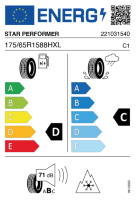 EU-label voor STAR PERFORMER STRATOS HP