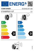 EU-label voor COMFORSER CF1100