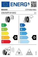 EU-label voor MAXXIS SS-01 PRESA SUV 