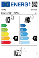 EU-label voor TOYO PROXES S/T 3