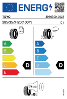 EU-label voor TOYO PROXES R888R