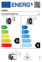 EU-label voor NEXEN WINGUARD ICE PLUS WH43