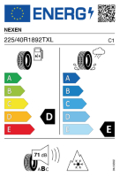 EU-label voor NEXEN WINGUARD ICE PLUS WH43