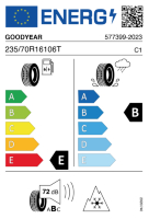 EU-label voor GOODYEAR ULTRAGRIP PERFORMANCE + SUV