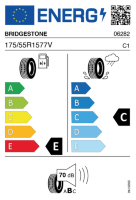 EU-label voor BRIDGESTONE RE 050 A Scuderia