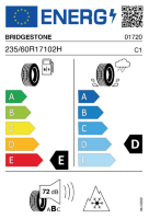 EU-label voor BRIDGESTONE BLIZZAK LM-25 4x4 